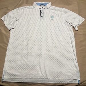 Greyson Trump National Golf Tennis Polo Wolf All Over Logo Design White Mens XL